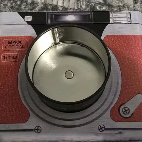 Metal box shaped like a camera new