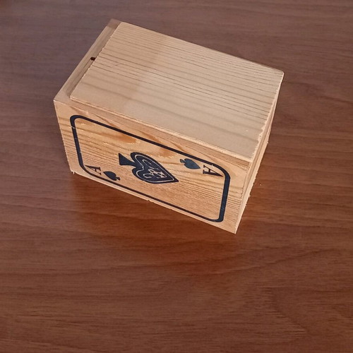 Wooden storage box handmade with removable lid new