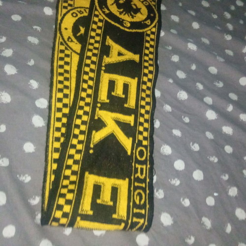 Vintage AEK Enosi collectible scarf used