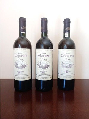 Sigalas Domain Santorini Assyrtiko 2003 like new, pack of 3 bottles