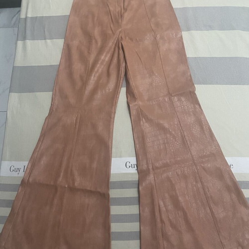 Ckontova Croco Leather Pants like new, size S, salmon color