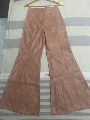 Ckontova Croco Leather Pants like new, size S, salmon color