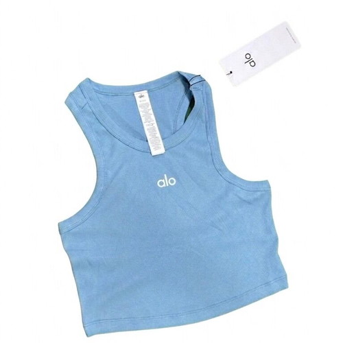 Alo Ribbed Crop Top new, blue