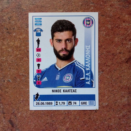 Panini Superleague 2014-2015 αυτοκόλλητο Νο160 Νίκος Κάλτσας μεταχειρισμένο
