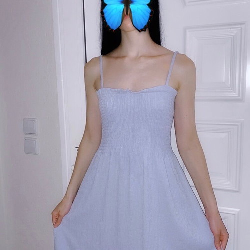 Ethereal Romantic Midi Light Blue Dress New, Size XS/34