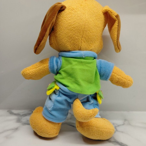 Plush dog with clothes, medium size