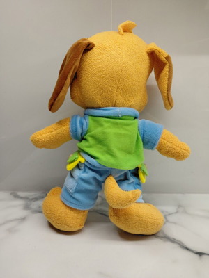 Plush dog with clothes, medium size