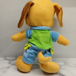 Plush dog with clothes, medium size
