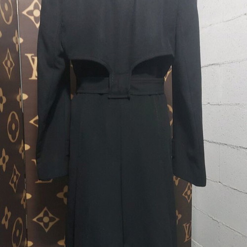 Coat black wool new, size 48-50, Made in Italy
