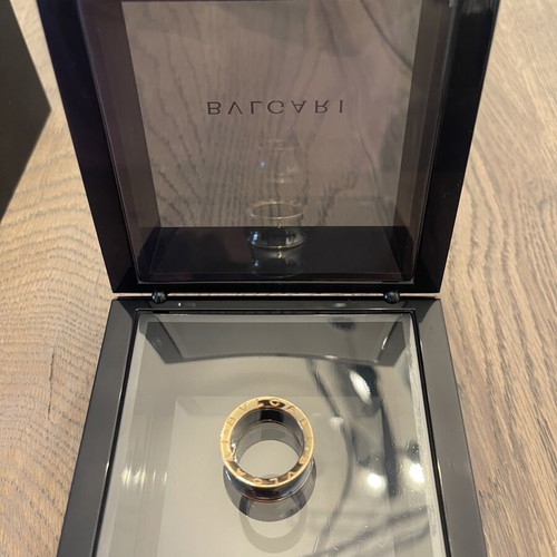 Bvlgari B.zero1 4-Band ring like new, pink gold and steel