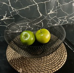 Metal fruit bowl black like new, 30 cm, minimal industrial design