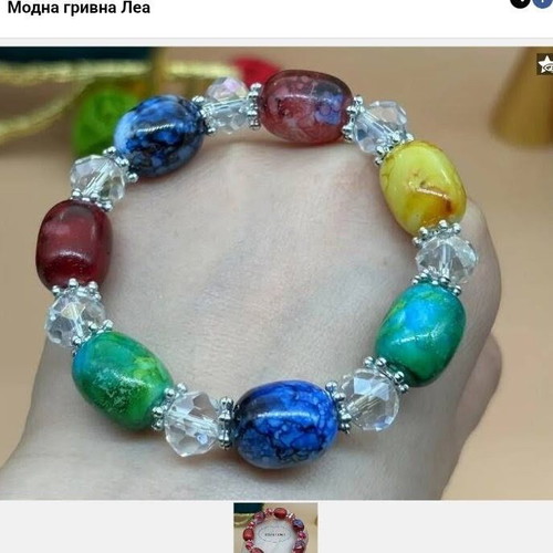 Fashion bracelet Bonboni new, colorful, glass