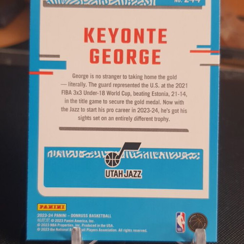 Panini NBA Donruss 2023-24 Keyonte George Green Laser RC like new