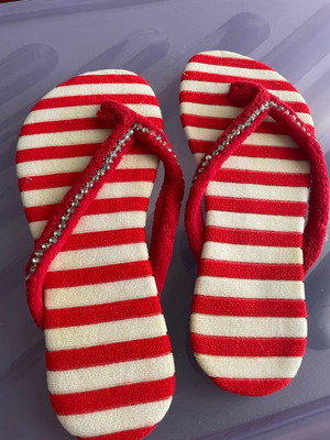 All season sandals unused, size medium, terry material