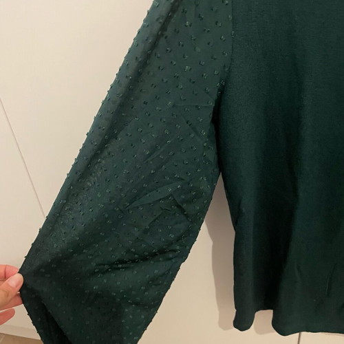 Stradivarius knitted blouse with transparent sleeves like new, size S