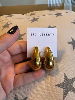 Drop large earrings new gold color