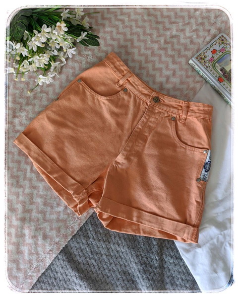 Vintage ψηλομεσο σορτσάκι καλοκαιρινό Queen Shorts Jeans denim