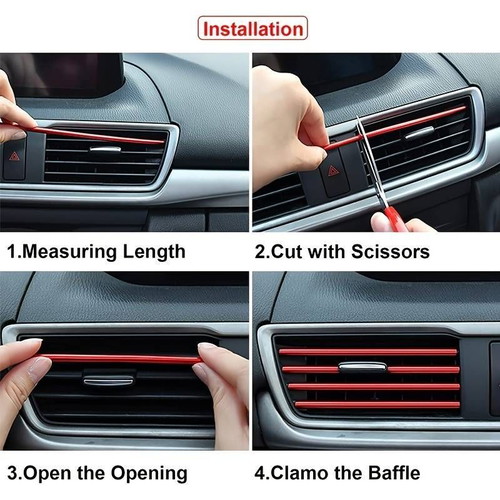 Car air conditioning decorative strip set of 10 pieces new