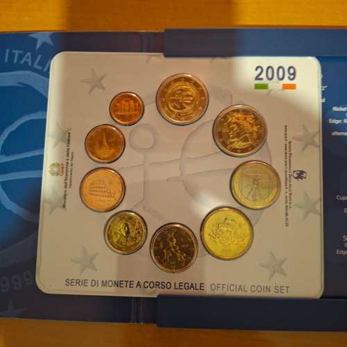 Italy Year Coin Folder 2008-2010 BU Condition