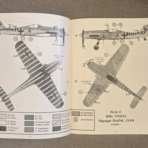History, Camouflage & Markings of FW-190D book like new, English