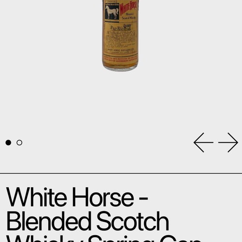 White Horse 1960 Scotch Whisky new