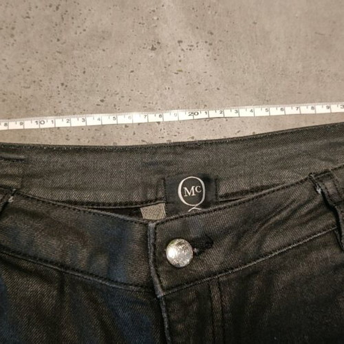 Alexander McQueen biker's jeans like new, waxed black