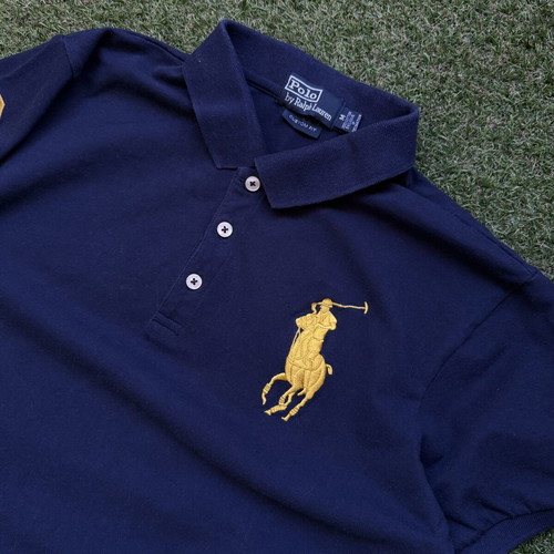 Ralph Lauren unisex polo shirt like new, size S/M, blue