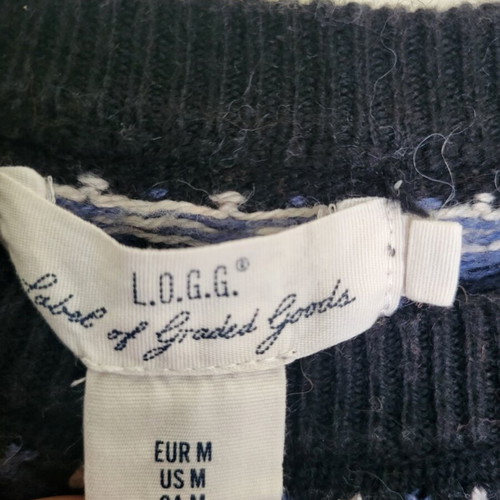Pullover LOGG (H&M) like new, black and blue, size M