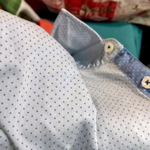 Jupiter men's dress shirt XXL like new, cotton satin, blue turquoise