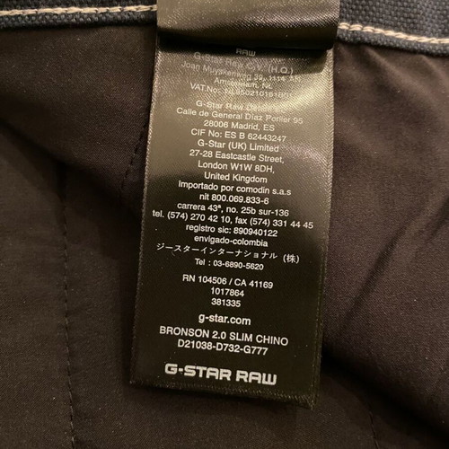 G-Star Raw Bronson 2.0 Slim Chino pants new, blue, size 31
