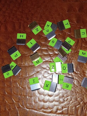 Metal bookmarks hunke & jochheim Greek alphabet in 5 colors