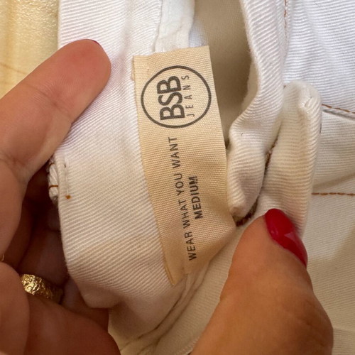 BSB White Balloon Pants like new with topstitch detail
