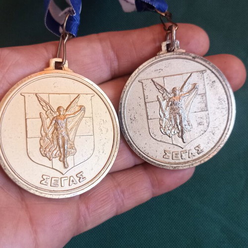 Pair of Large Panhellenic Winner Medals SEGAS vintage 90s, like new