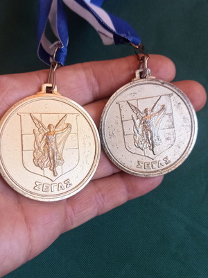 Pair of Large Panhellenic Winner Medals SEGAS vintage 90s, like new