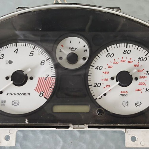 Mazda MX-5 Miata NB FL instrument cluster used, white faces