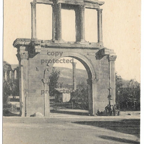 Card postal Hadrian's Gate like new, 1910s vintage