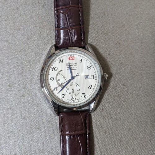 Seiko Pressage 1:1 Replica Wristwatch Like New with Brown Leather Strap
