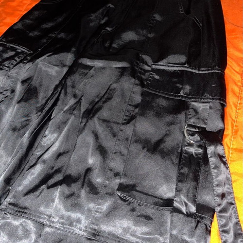 Bershka Baggy Cargo Trousers, black, size S