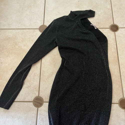 Mini dress black with rhinestones like new