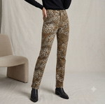 Leopard print pants size M with subtle glitter