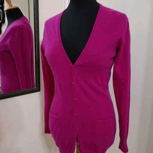 Wool cardigan fuchsia size S-XL like new