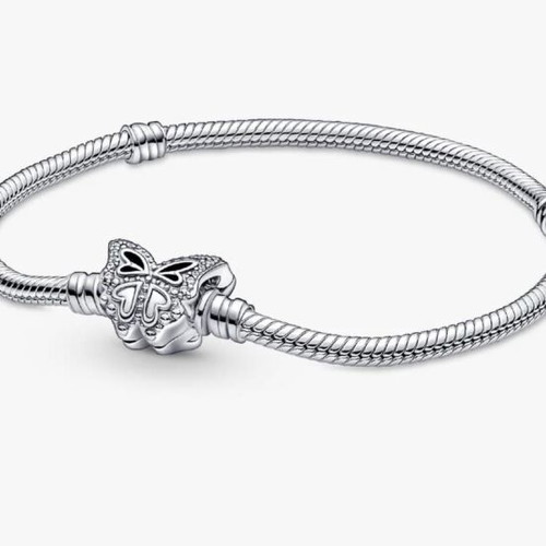 Pandora Bracelet 925 Silver with Cubic Zirconia Butterfly new
