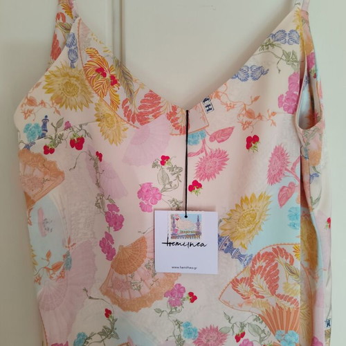 Hemithea Teresa dress L/XL new, satin fabric, floral pattern