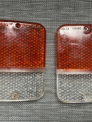 Fiat 619 684 697 plastic light covers used, left and right