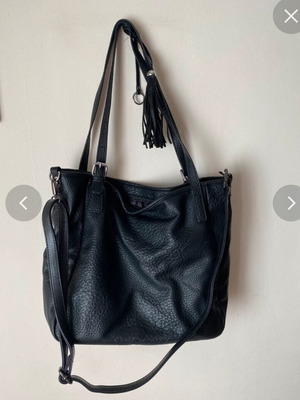 Shoulder bag large black used eco leather