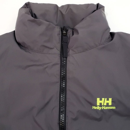 Helly Hansen Yu Puffer jacket used, reversible, men's size S, gray and black