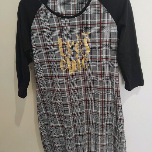 Checked nightdress like new, size M, multicolored