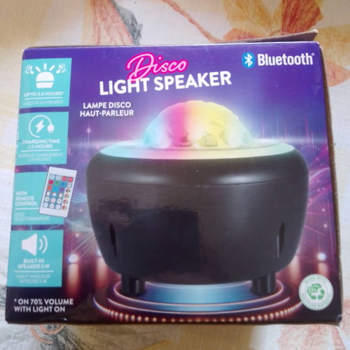 Bluetooth Disco Light Speaker with Remote Control, Portable