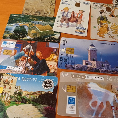Phone cards used, 60 collectible assorted