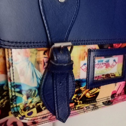 Juicy Couture shoulder bag used, blue with multicolor details